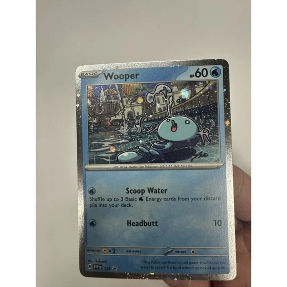 Pokemon Wooper DOUBLE SWIRL🌀 Black‎ Star Promo - SVP155 - LP See pics